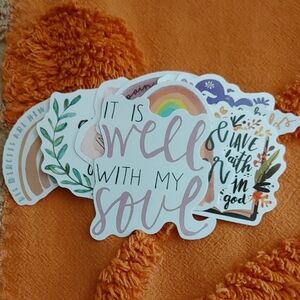 His Mercy And Grace Inspirational 10 Piece Sticker Set